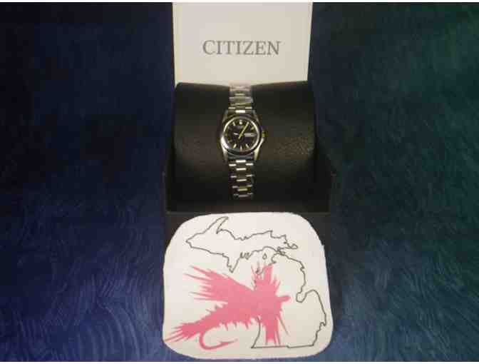 Women's Citizen Day-Date Display Stainless Steel Watch