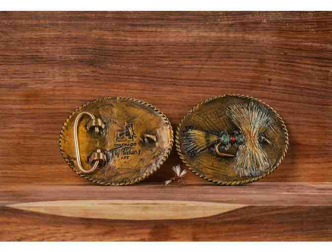 Bronze Royal Wulff Belt Buckle by Artist David Richardson