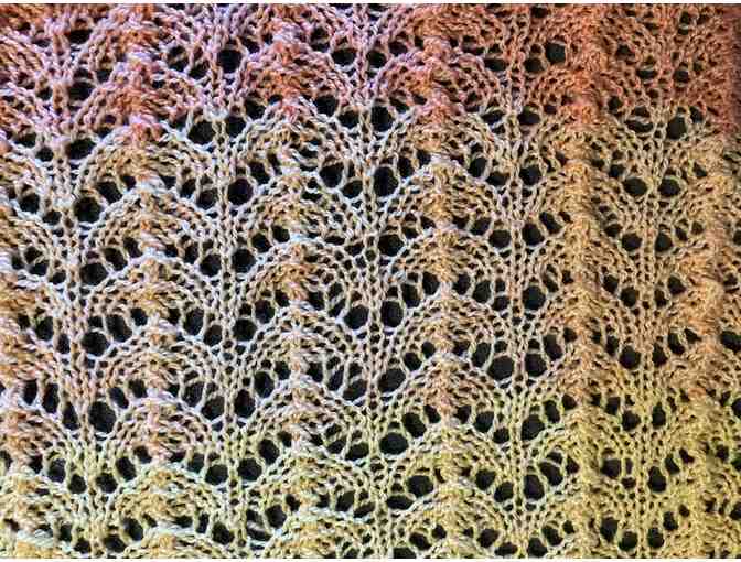 Hand-Knitted Large Rectangular Wrap/Shawl/Scarf - 60' x 21'