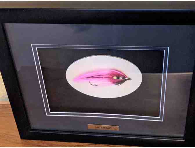 Shadowbox of a Hand Tied Pink Fly by Joel Stansbury