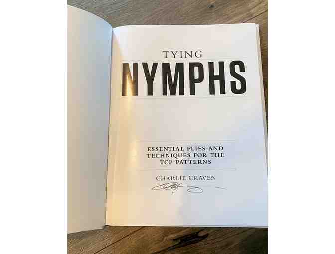 Signed copy of 'Tying Nymphs' by Charlie Craven - Hardcover