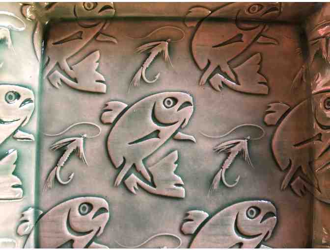 Four Trout/Fly Fishing Hors D'oeuvre Plates