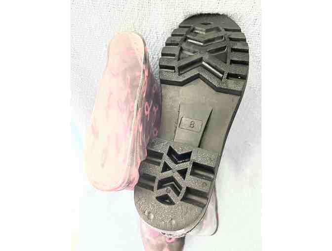 Breast Cancer Galoshes - Size 8 - Gently Worn