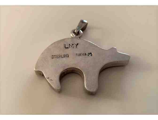 Small Inlay Bear Fetish Pendant