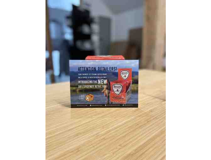 Six Boxes of Angler's Coffee Dry/Dropper Dark Roast Blend Single Serve Bags