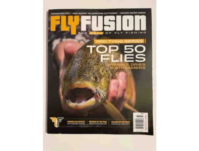 Assortment of Hand-Tied Trout Flies with Floatable Fly Box + Fly Fusion Magazine Fall 2022