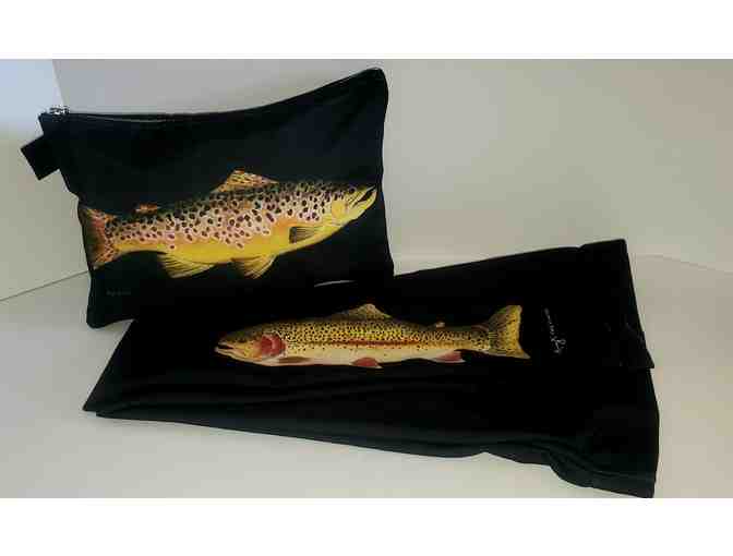 Rainbow Trout Leggings and Brown Trout Clutch