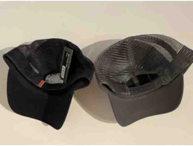 Two Trucker Hats with Athena & Artemis and Fishpond logos