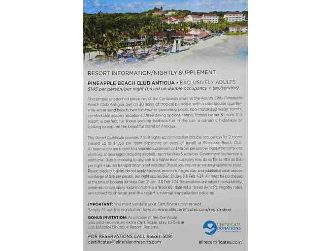 Pineapple Beach Club Antigua EXCLUSIVELY ADULTS! Discount Certificate - Photo 2