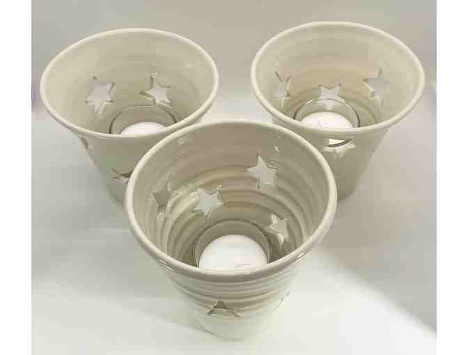 Set of 3 Porcelain Luminaries