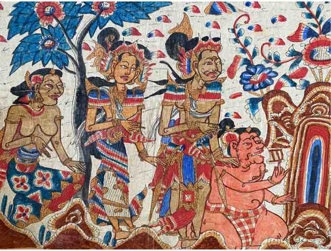 Antique Balinese Kamasan Legend Painting