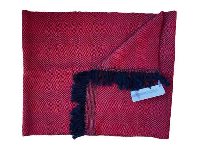 Red Merino Wool Shawl
