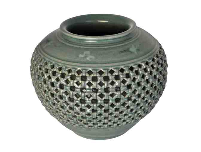 Korean Celadon Reticulated Vase