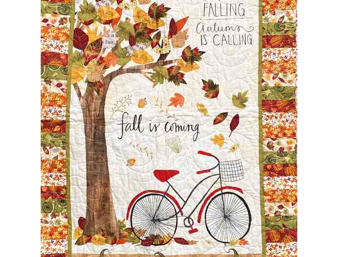 Handcrafted Autumn Bicycle Quilt