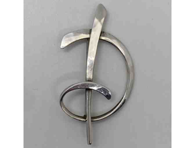 Abstract Sterling Silver Brooch by Luella Schroeder
