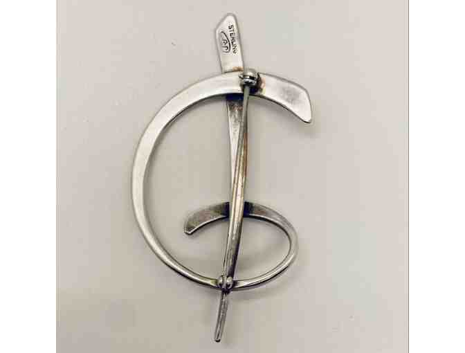 Abstract Sterling Silver Brooch by Luella Schroeder