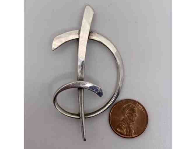 Abstract Sterling Silver Brooch by Luella Schroeder