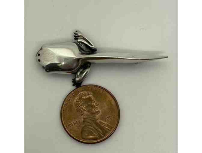 Sterling Silver Tadpole Brooch by Luella Schroeder