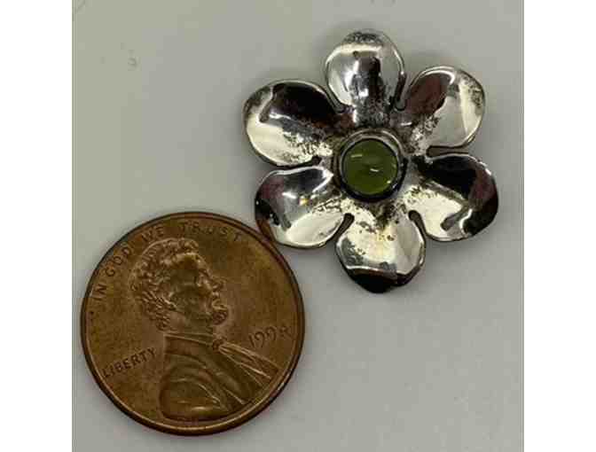 Sterling Silver Flower Pendant by Luella Schroeder