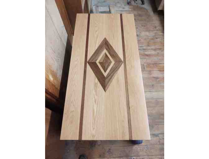 Oak and Walnut Diamond Coffee Table