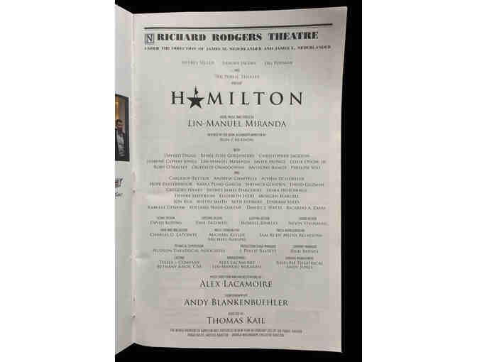 HAMILTON the Musical Playbill SIGNED by ORIGINAL Cast including Lin-Maunuel Miranda