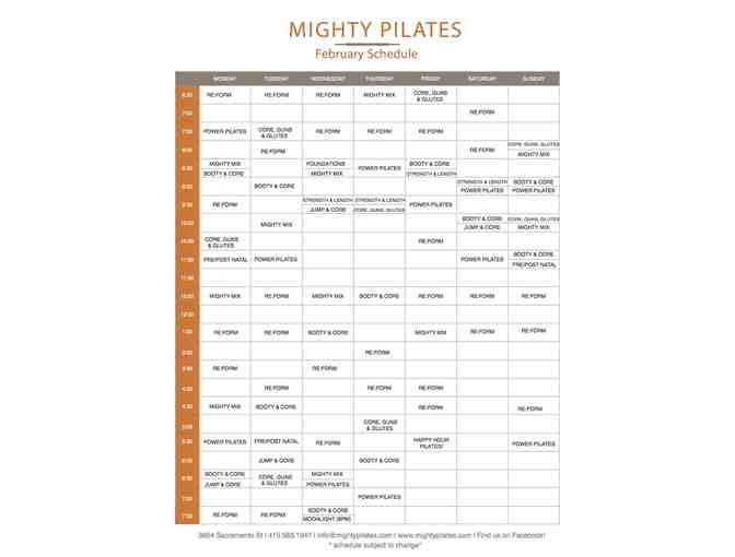 Mighty Pilates - 6 Class Pack