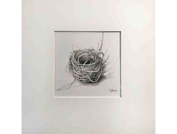 Artwork by Sheila Ghidini - "Nest with Red Thread" - Photo 1