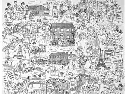 Commissioned Life Story Drawing by Michele Bell