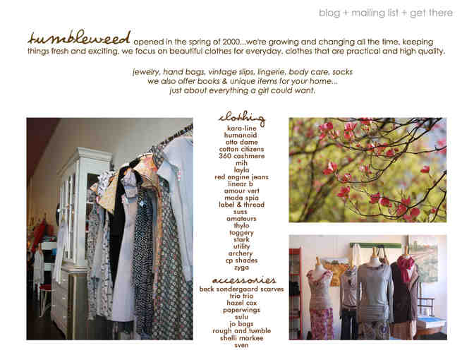 $50 Tumbleweed Gift Certificate