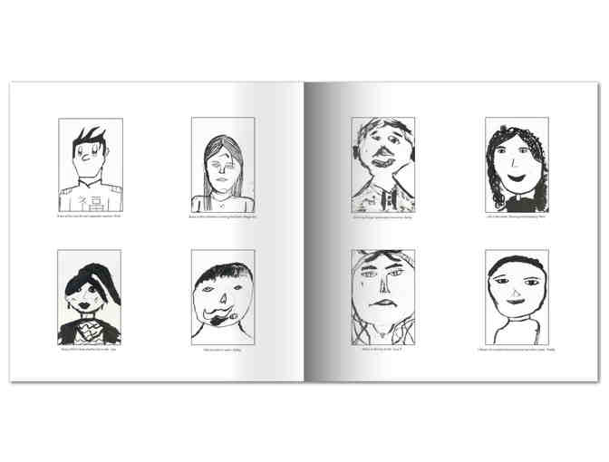 Third Grade Art - Book of Sumi Ink Self Portraits