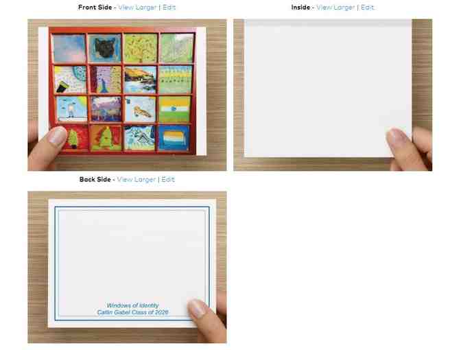 4th Grade Art Project - Notecards