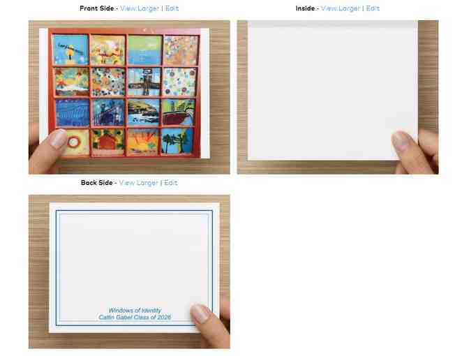 4th Grade Art Project - Notecards