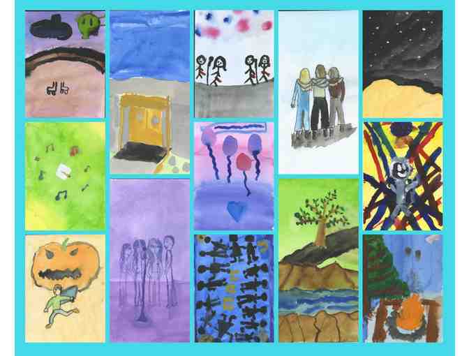 5th Grade Class Art - Notecards