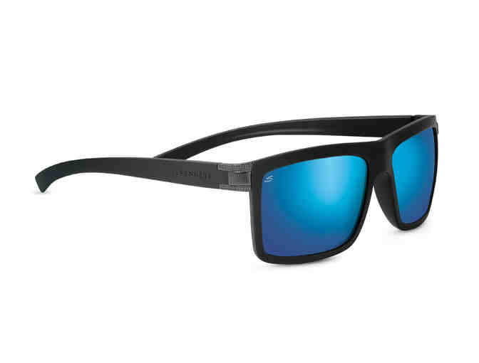 Serengeti Sunglasses - Brera Sanded Black Polarized 555 Blue
