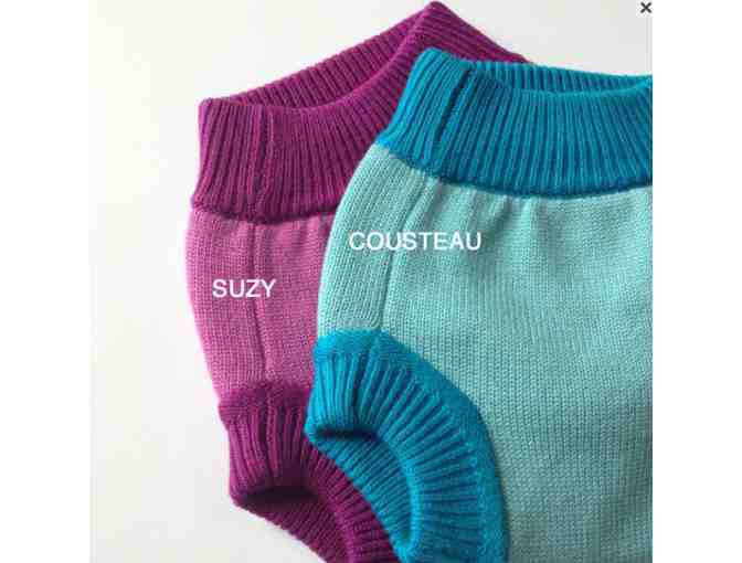 Knit Wool Diaper Cover in the color 'Cousteau'