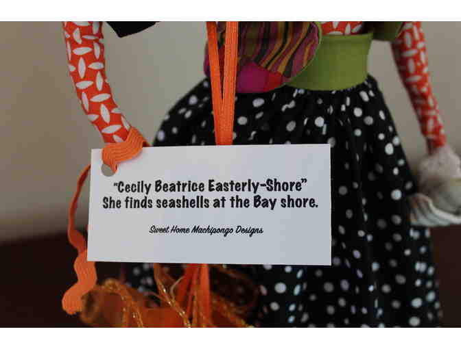 Handmade Doll, Cecily Beatrice Easterly-Shore created by Sweet Home Machipongo Designs.