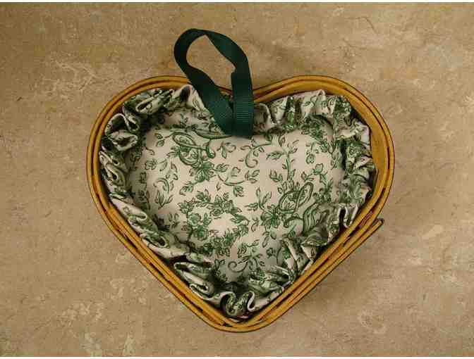 Longaberger 2000 'Little Love' Sweetheart Basket and 'Letters of Love' Basket Pillow