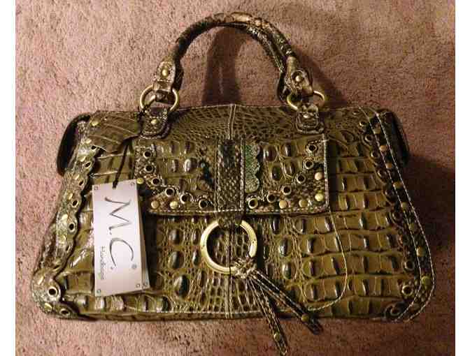 M.C. Handbags 'Connie' Crocodile Embossed Leather Handbag