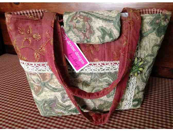Mixed Fabric Handbag by Sherry Devine Designs
