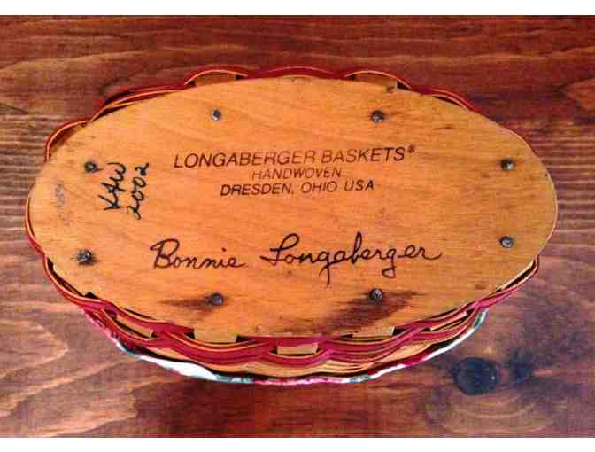 Longaberger May Series Geranium Basket - 2002, signed by Bonnie Longaberger