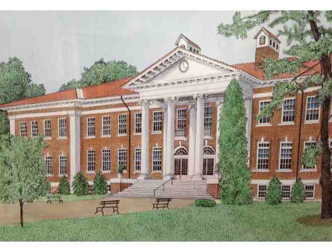 Framed Cedar Crest College Watercolor