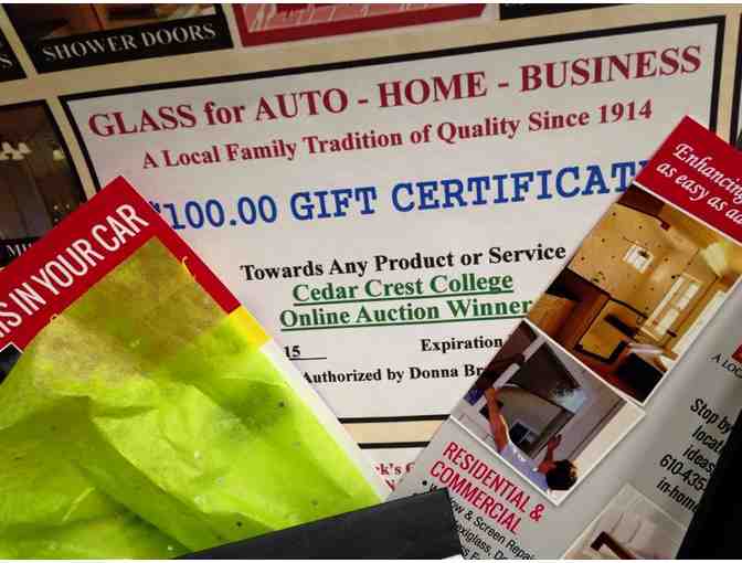 $100 Gift Certificate to Jack's Glass, Inc and Prize Pack