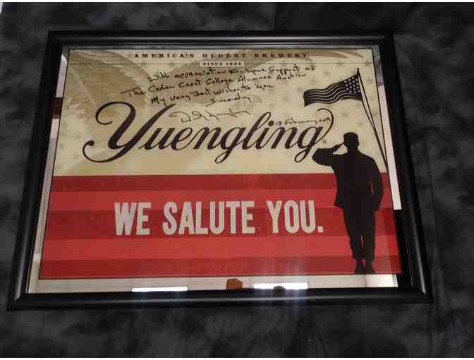 Yuengling 'We Salute You' Signed Wall decor