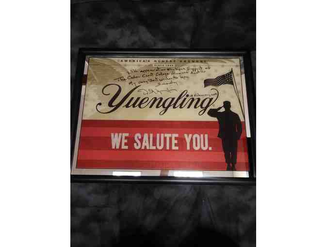 Yuengling 'We Salute You' Signed Wall decor