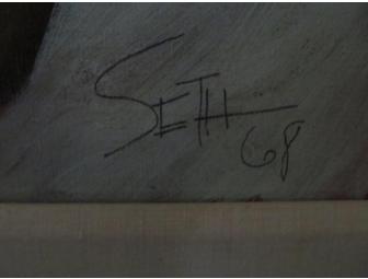 Mid Century Modern Original Oil by Artist SETH. 1968