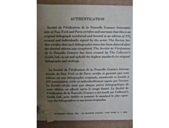 Original Still Life Lithograph signed and numbered by artist, LUZ