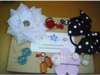 Handmade by Heather - hair, ring, earring set (Package B)