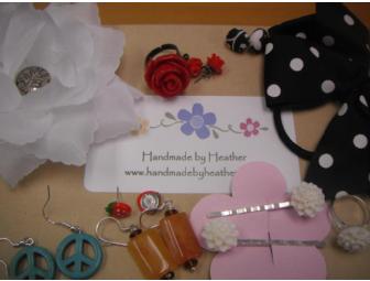 Handmade by Heather - hair, ring, earring set (Package B)