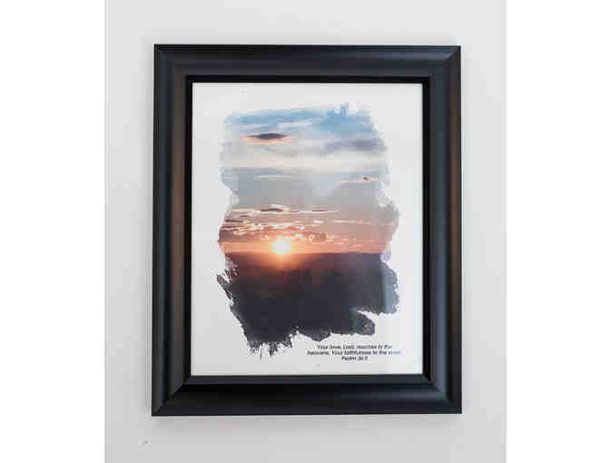 Framed Nature 'art' printed w/ scripture-photographed by Melissa Shirk