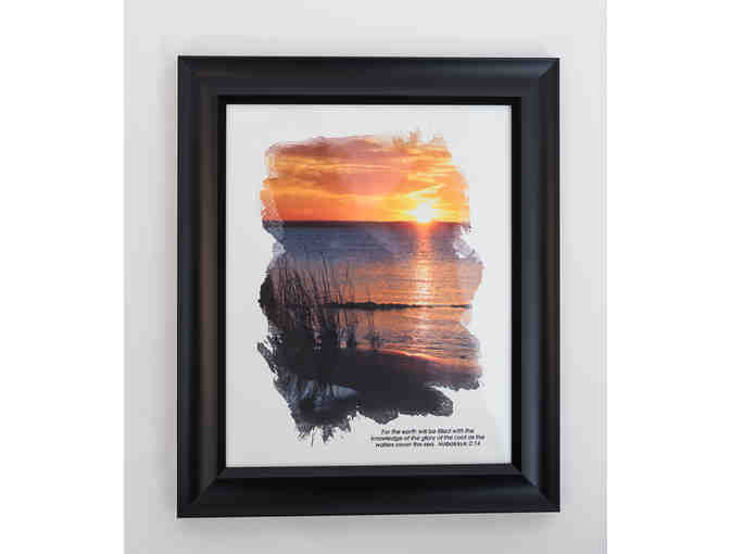 Framed Nature 'art' printed w/ scripture-photographed by Melissa Shirk